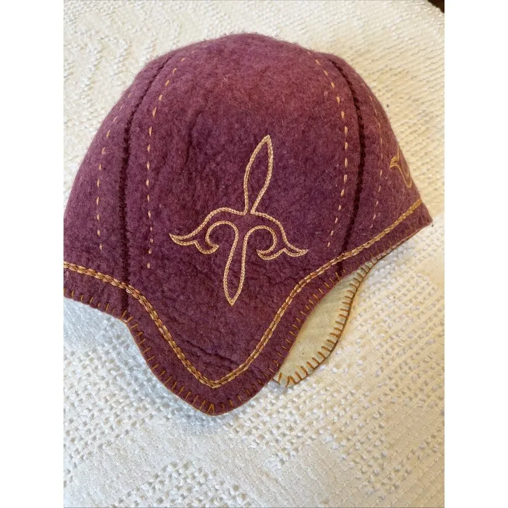 Russian Wool Felt Viking Cosplay Ren Fair Festival Medieval Hat Cap Womens S